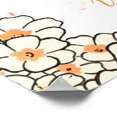 Benutzerdefiniertes Geburtstagsplakat Hase Blumen Poster (Ecke)