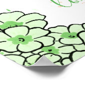 Benutzerdefiniertes Geburtstagsplakat Hase Blumen Poster (Ecke)