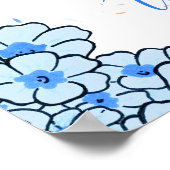 Benutzerdefiniertes Geburtstagsplakat Kaninchen Bl Poster (Ecke)