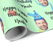 Benutzerdefiniertes Geburtstagsverpackungspapier Geschenkpapier (Rolleneckpunkt)