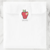 Benutzerdefiniertes gedrehtes Lehrerlabel - Runder Aufkleber (Tasche)