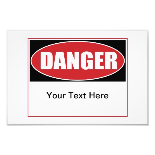 Benutzerdefiniertes Gefahrensymbol Fotodruck (Vorne)