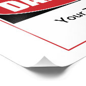 Benutzerdefiniertes Gefahrensymbol Fotodruck (Ecke)