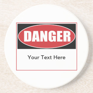 Benutzerdefiniertes Gefahrensymbol Getränkeuntersetzer