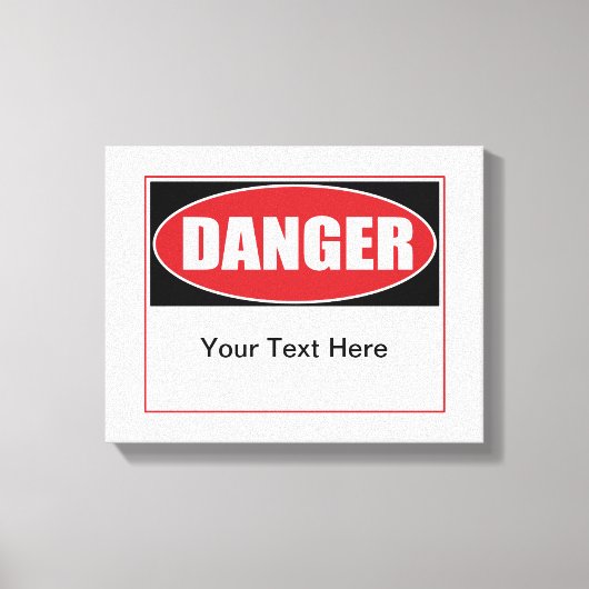 Benutzerdefiniertes Gefahrensymbol Leinwanddruck (Vorderseite)