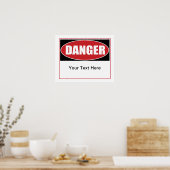 Benutzerdefiniertes Gefahrensymbol Poster (Küche)