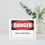 Benutzerdefiniertes Gefahrensymbol Postkarte (Stehend Vorderseite)