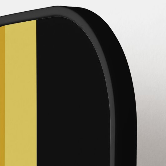 Benutzerdefiniertes, gelb-schwarzes Retro-Mod-Must Pickleball Schläger (Linke Seite)