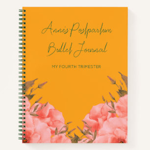 Benutzerdefiniertes gelbes Blumen Bullet Journal f Notizblock