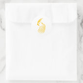 Benutzerdefiniertes gelbes Cockatil-Logo Runder Aufkleber (Tasche)
