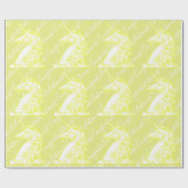 Benutzerdefiniertes gelbes Einhornmuster - Gratula Geschenkpapier (Flach)