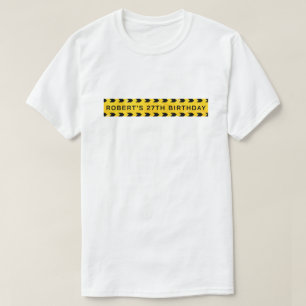 Benutzerdefiniertes gelbes Polizei-Geburtstags-War T-Shirt