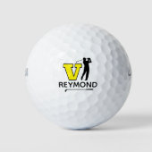 Benutzerdefiniertes gelbes V-Initialmarkierung - z Golfball (Vorderseite)