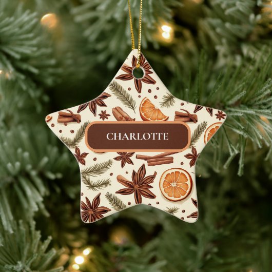 Benutzerdefiniertes, gemütliches Gewürzmuster - Na Keramik Ornament (Baum)