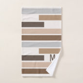 Benutzerdefiniertes geometrisches Erdtonmuster Badhandtuch Set (Handtuch)