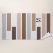 Benutzerdefiniertes geometrisches Erdtonmuster Strandtuch (Vorderseite)