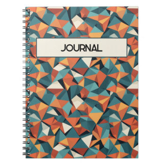 Benutzerdefiniertes geometrisches Teal- und Orange Notizblock