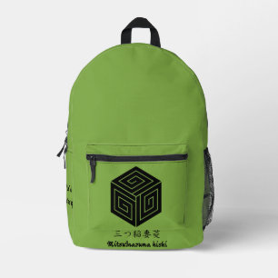 Benutzerdefiniertes geometrisches vintage-minimali bedruckter rucksack