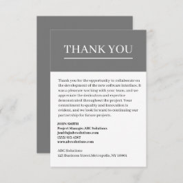 Benutzerdefiniertes Geschäft für Unternehmen dank  Dankeskarte