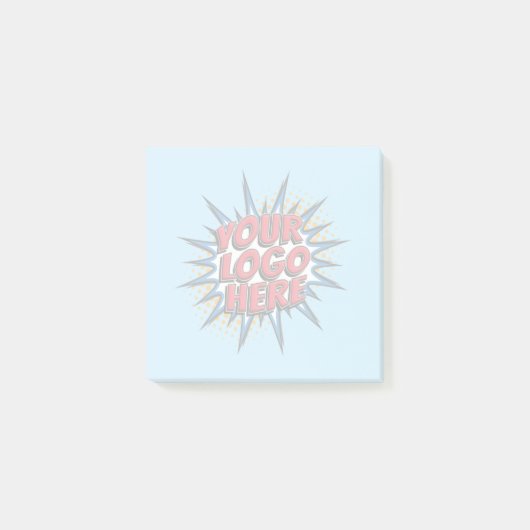 Benutzerdefiniertes Geschäft - Logo-Blau Post-it Klebezettel (Vorderseite)