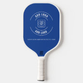 Benutzerdefiniertes Geschäft-Logo Blau Website Pro Pickleball Schläger (Rückseite)