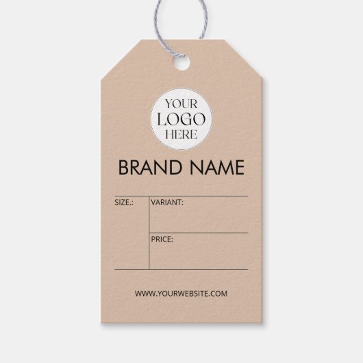 Benutzerdefiniertes Geschäft-Logo modernes minimal Geschenkanhänger (Vorderseite)