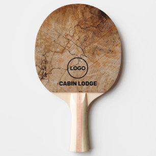 Benutzerdefiniertes Geschäft-Logo Rustikales Holz Tischtennis Schläger
