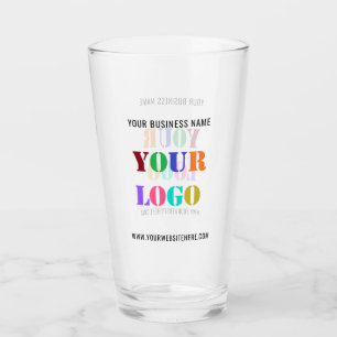 Benutzerdefiniertes Geschäft-Logo und Text Werbegl Glas