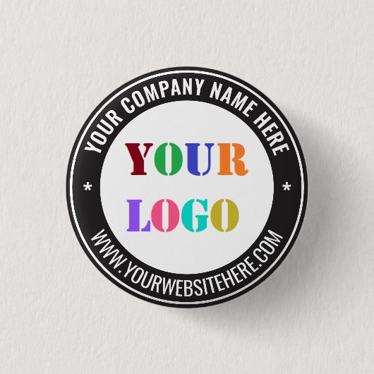 Benutzerdefiniertes Geschäft-Logo Werbe-Button Bei Button (Vorderseite)