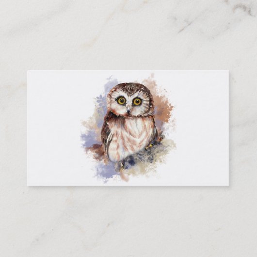 Benutzerdefiniertes Geschäft mit Watercolor-Vogel- Visitenkarte (Rückseite)