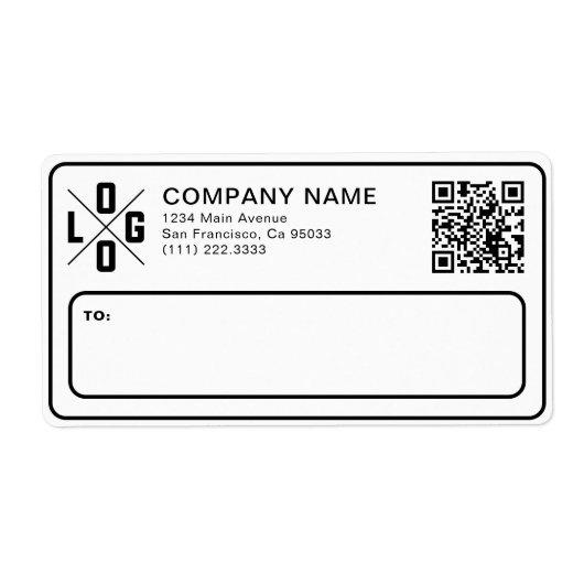 Benutzerdefiniertes Geschäft Versandlogo & QR-Code (Vorne)