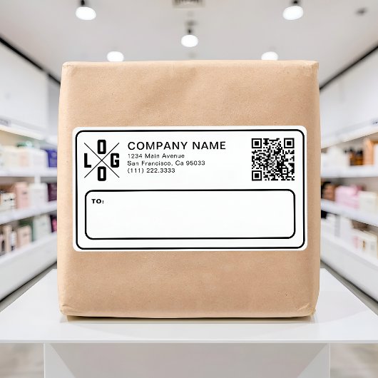Benutzerdefiniertes Geschäft Versandlogo & QR-Code