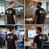 Benutzerdefiniertes Geschäfts-QR-Code-Logo T-Shirt