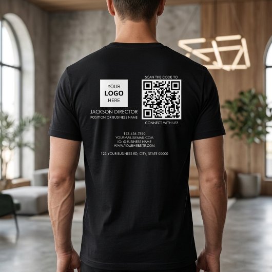 Benutzerdefiniertes Geschäfts-QR-Code-Logo T-Shirt