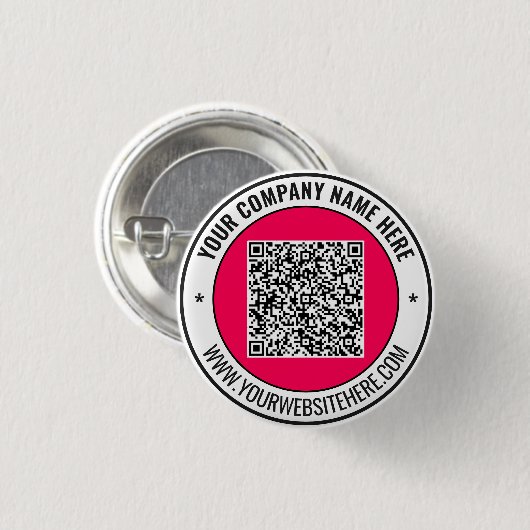 Benutzerdefiniertes Geschäftsförderungs-QR-Code-Bu Button (Vorne & Hinten)