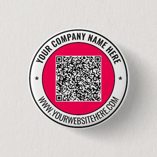 Benutzerdefiniertes Geschäftsförderungs-QR-Code-Bu Button (Vorderseite)
