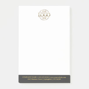 Benutzerdefiniertes Geschäftslogo Elegant Einfach  Post-it Klebezettel