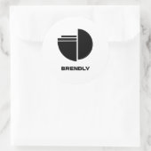 Benutzerdefiniertes Geschäftslogo Markenzeichen Runder Aufkleber (Tasche)
