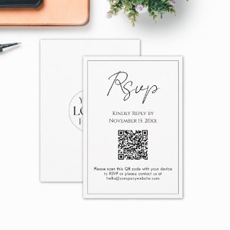Benutzerdefiniertes Geschäftslogo Modern Elegantes RSVP Karte
