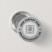 Benutzerdefiniertes Geschäftslogo und Text-Promoti Button (Vorne & Hinten)