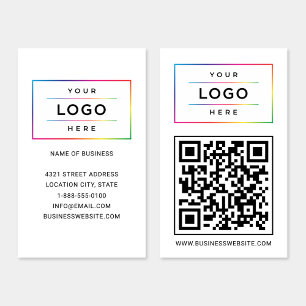 Benutzerdefiniertes Geschäftslogo und Website-QR-C Visitenkarte
