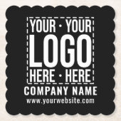 Benutzerdefiniertes Geschäftslogo Unternehmen Mode Untersetzer (Vorderseite)