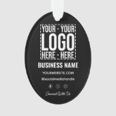 Benutzerdefiniertes Geschäftslogo Unternehmensfirm Ornament (Vorderseite)