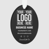 Benutzerdefiniertes Geschäftslogo Unternehmensfirm Ornament (Rückseite)