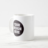 Benutzerdefiniertes Geschäftslogodesign zweiseitig Kaffeetasse (Vorderseite Links)