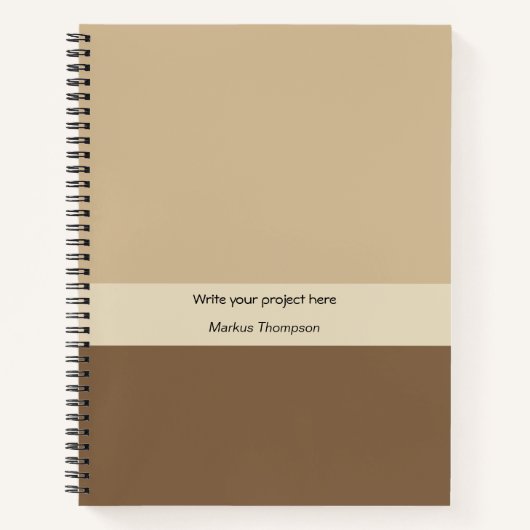 Benutzerdefiniertes Geschäftsprojekt Erdung braun Notizblock (Vorderseite)
