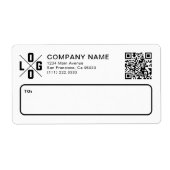 Benutzerdefiniertes Geschäftsversandlogo & QR-Code (Vorne)