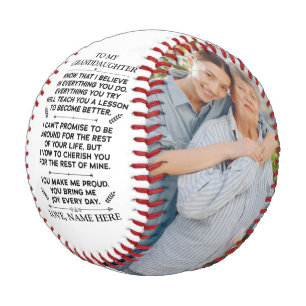 Benutzerdefiniertes Geschenk an meine Enkeltochter Baseball