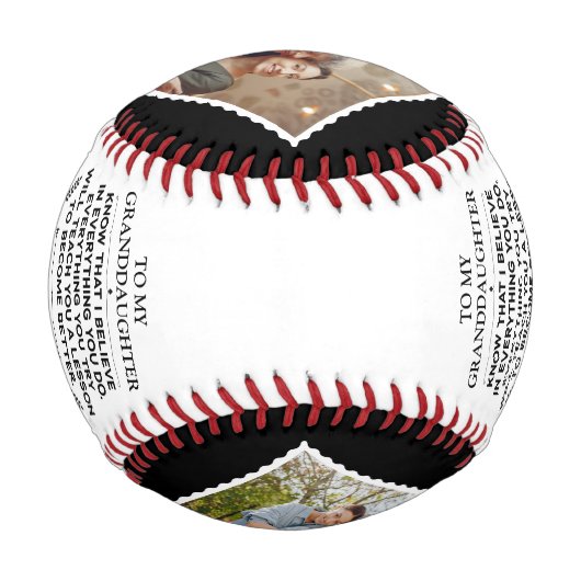Benutzerdefiniertes Geschenk an meine Enkeltochter Baseball (Rückseite)