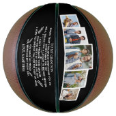 Benutzerdefiniertes Geschenk an meinen Enkel mit 5 Basketball (Vertikal)